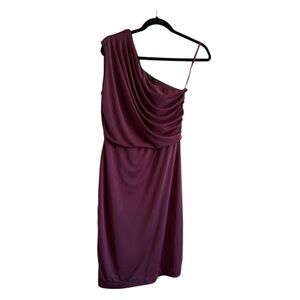 The Limited Red Asymmetrical Ruched Cocktail Dress